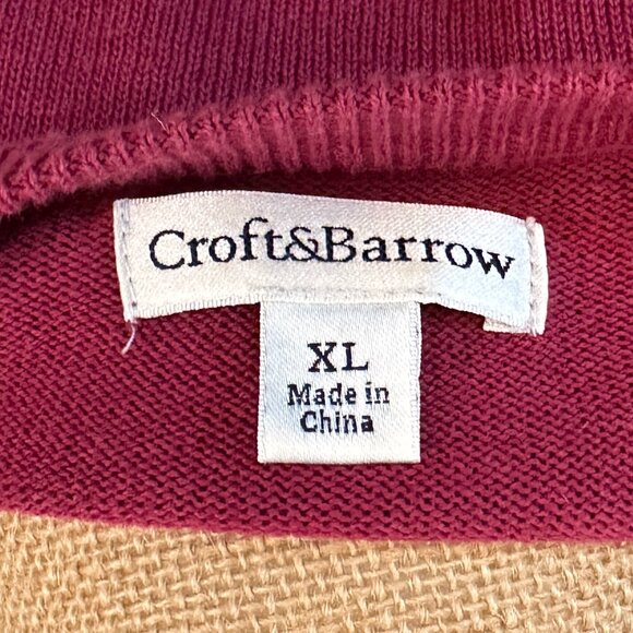 Croft & Barrow Women’s XL Button Front Cardigan Sweater – Burgundy - Picture 3 of 3